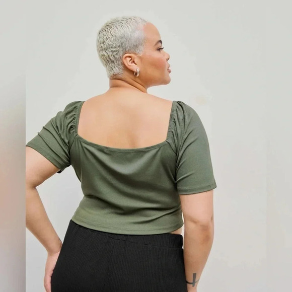 Asymmetrical Hem Drawstring Short Sleeve Tee - Picture 9 of 9